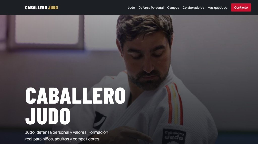 Caballero Judo — página de inicio